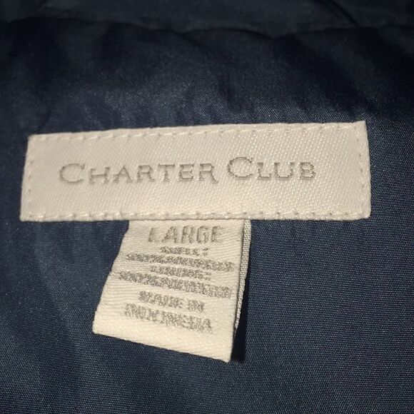 Teal colored puffer vest from Charter Club - Picture 2 of 8
